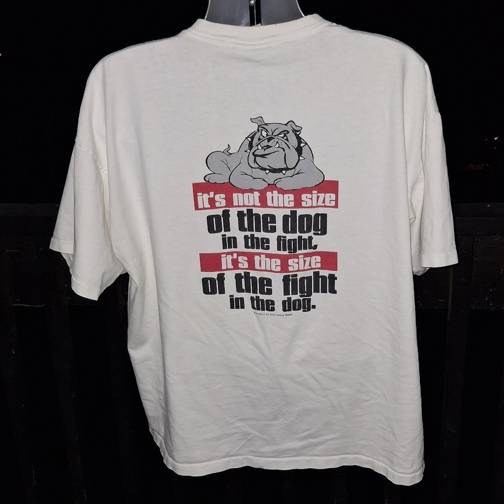 Vintage MAD DOG SALOON Dog Fight T Shirt Size XL